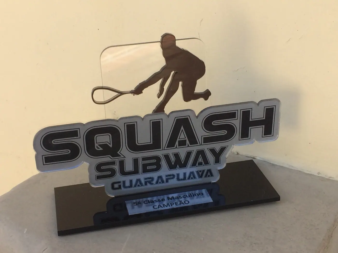 Troféu personalizado produzido pela LYNX Curitiba