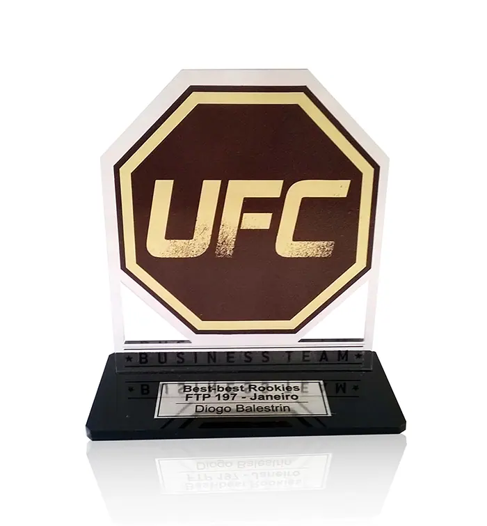 Troféu personalizado produzido pela LYNX Curitiba